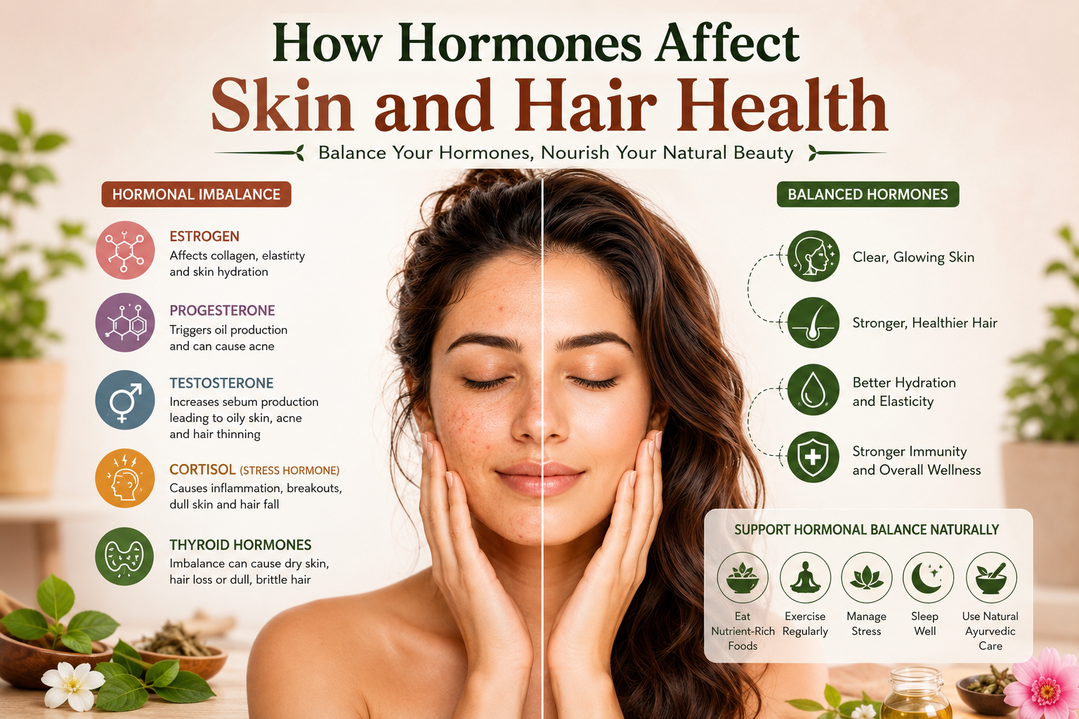 How Hormones Affect Skin and Hair Health