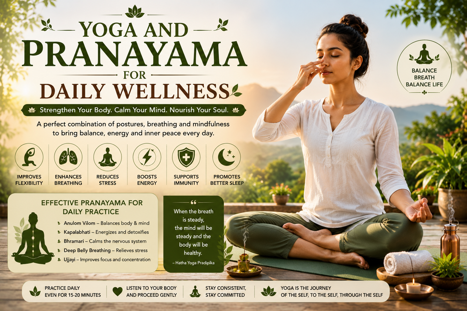Yoga and Pranayama for Daily Wellness