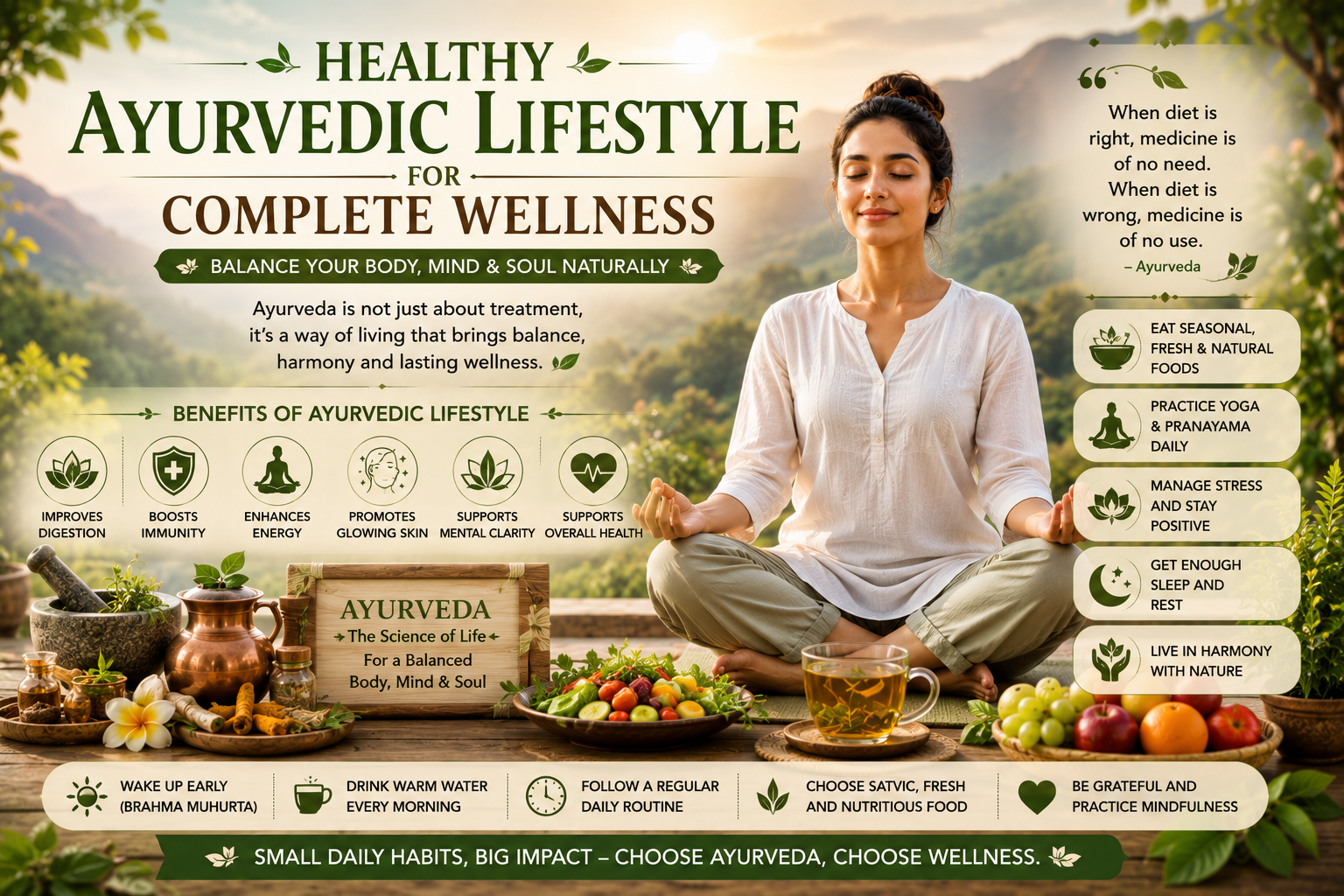 Healthy Ayurvedic Lifestyle for Complete Wellness