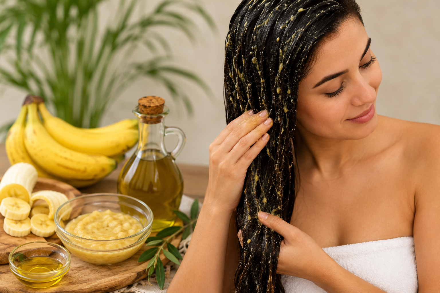 Banana and Olive Oil Hair Mask