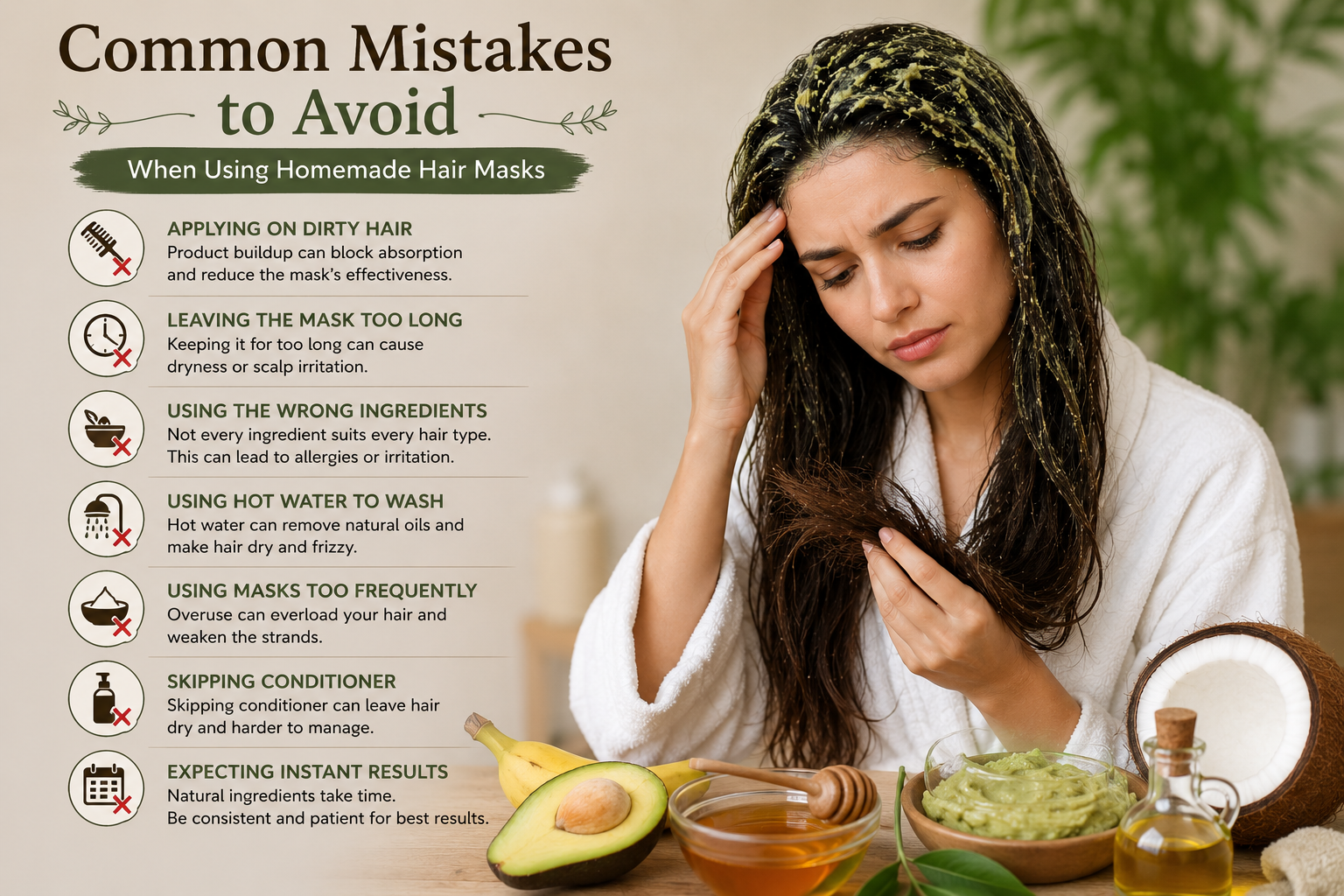 Common Mistakes to Avoid When Using Homemade Hair Masks