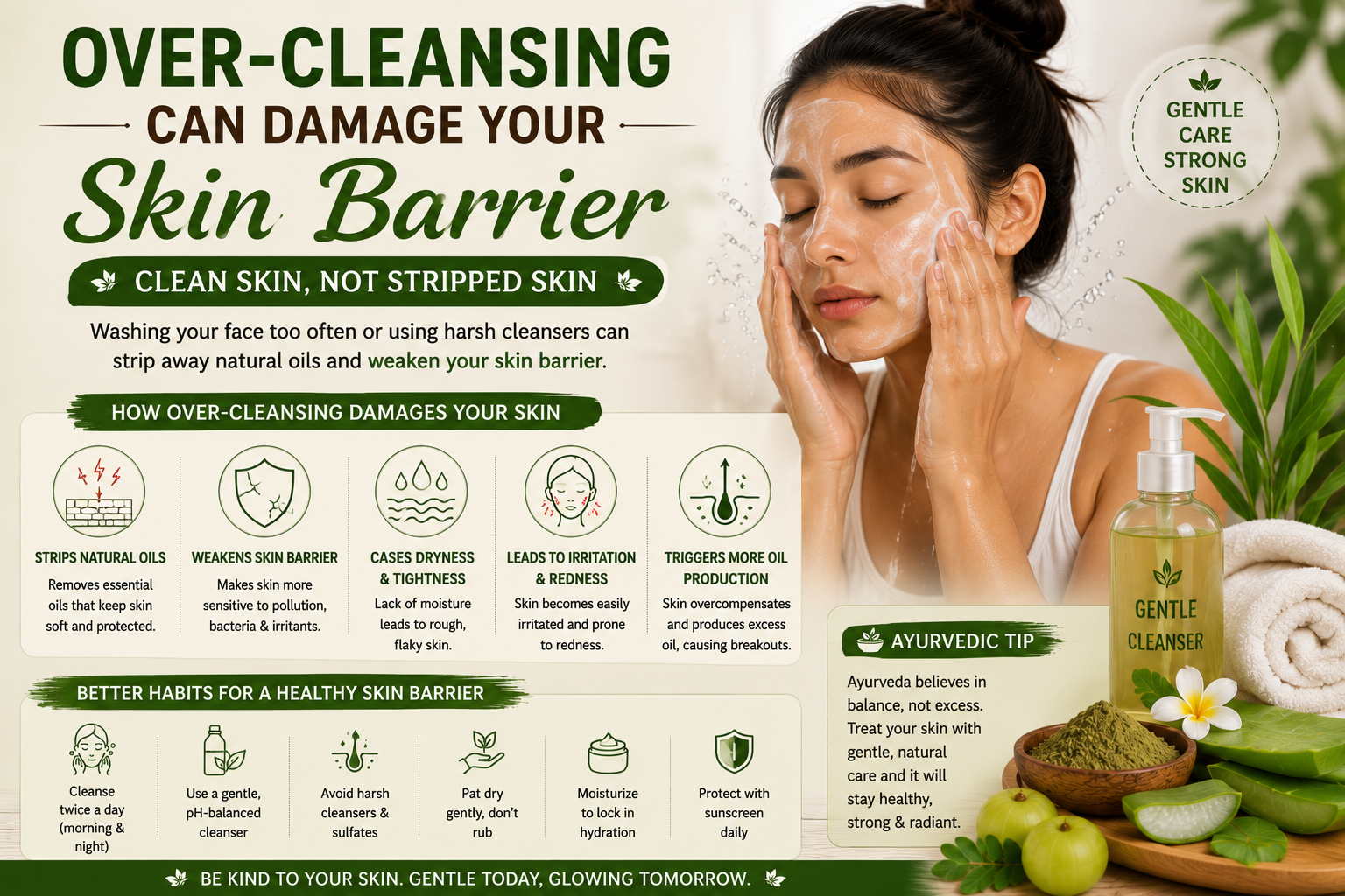 Over-Cleansing Can Damage Your Skin Barrier