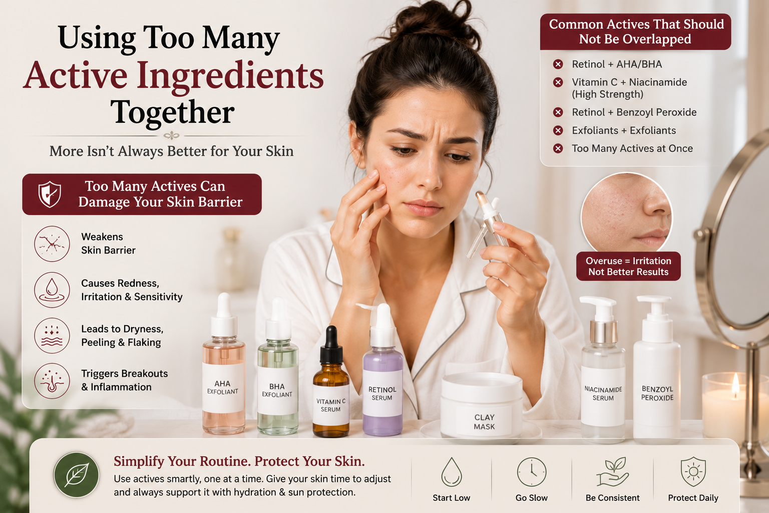 Too Many Skincare Products Damage Skin Barrier
