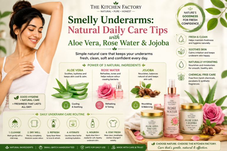Smelly Underarms: Natural Daily Care Tips with Aloe Vera, Rose Water & Jojoba