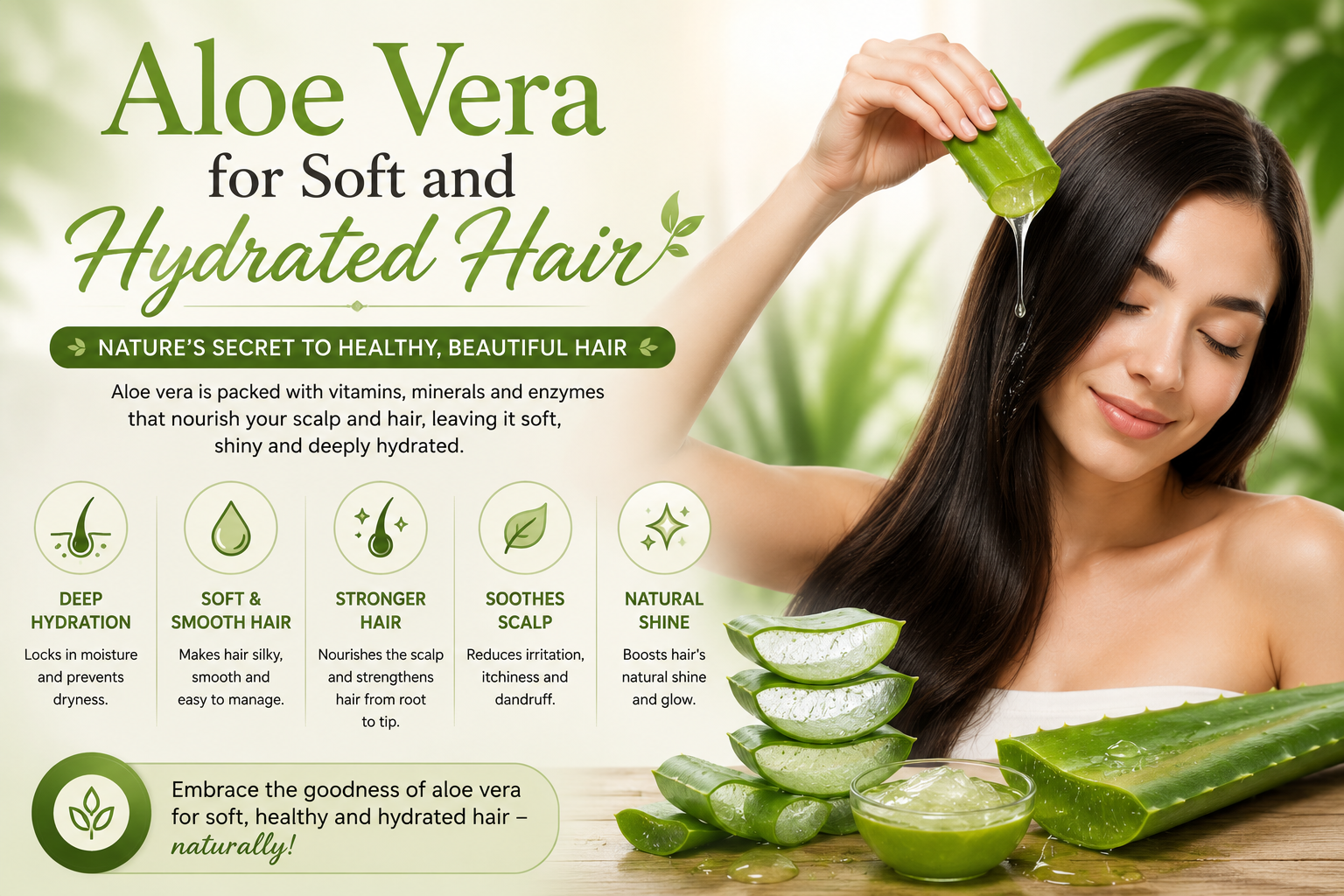 Aloe Vera for Soft and Hydrated Hair 