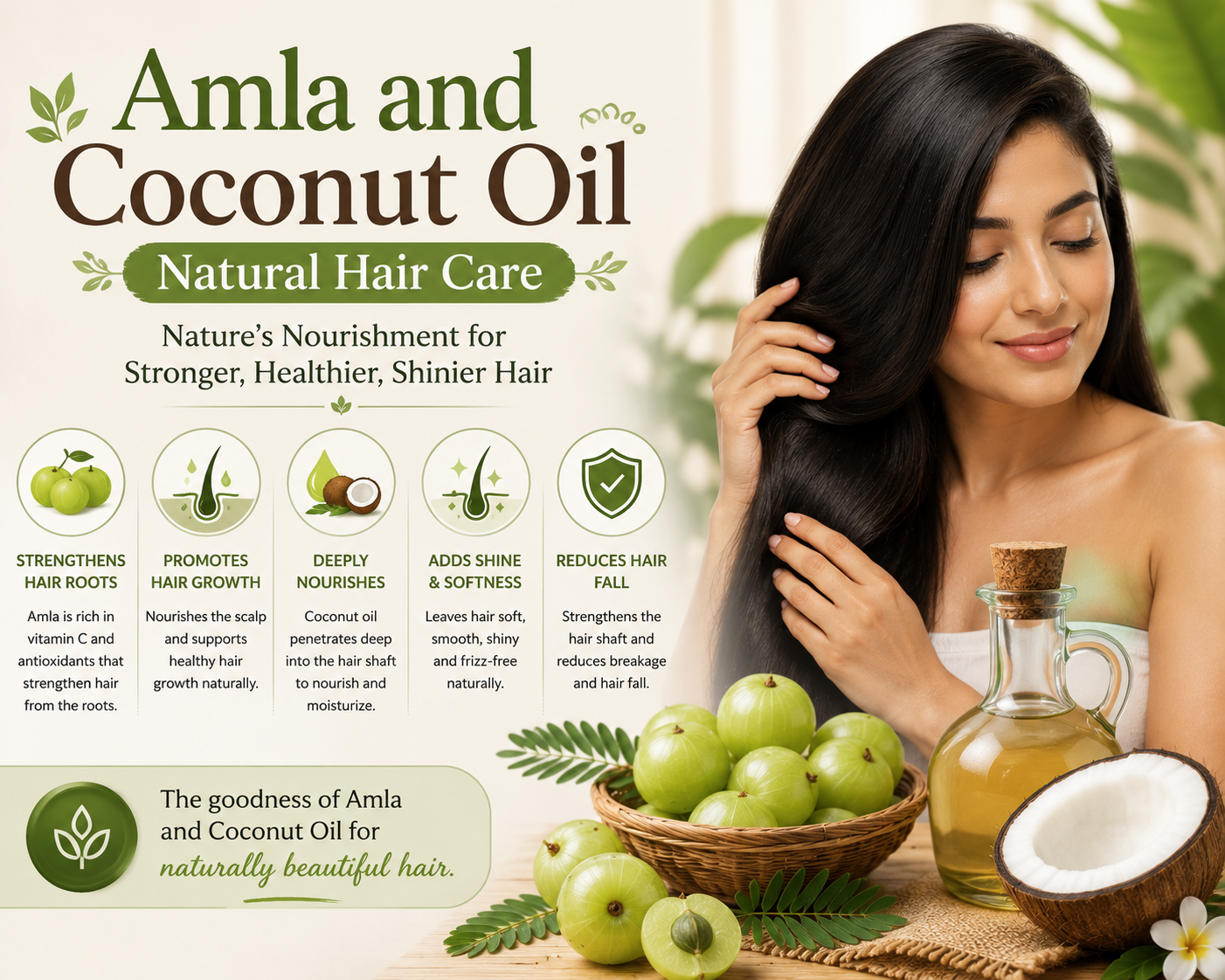 Amla and Coconut Oil Natural Hair Care 