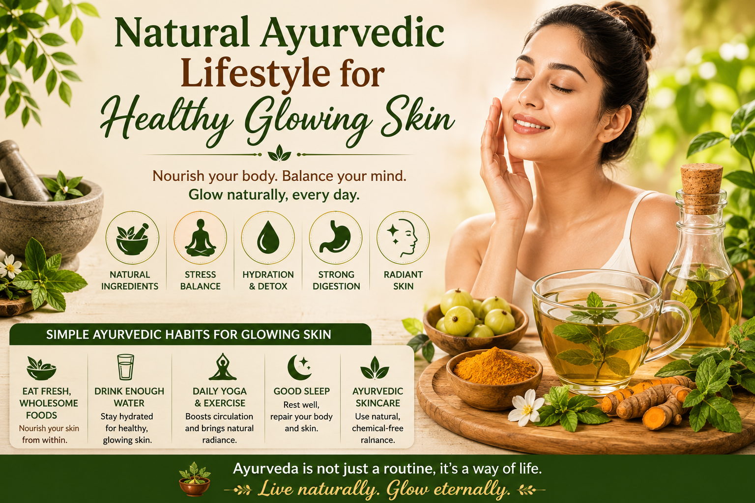 Natural Ayurvedic Lifestyle for Healthy Glowing Skin