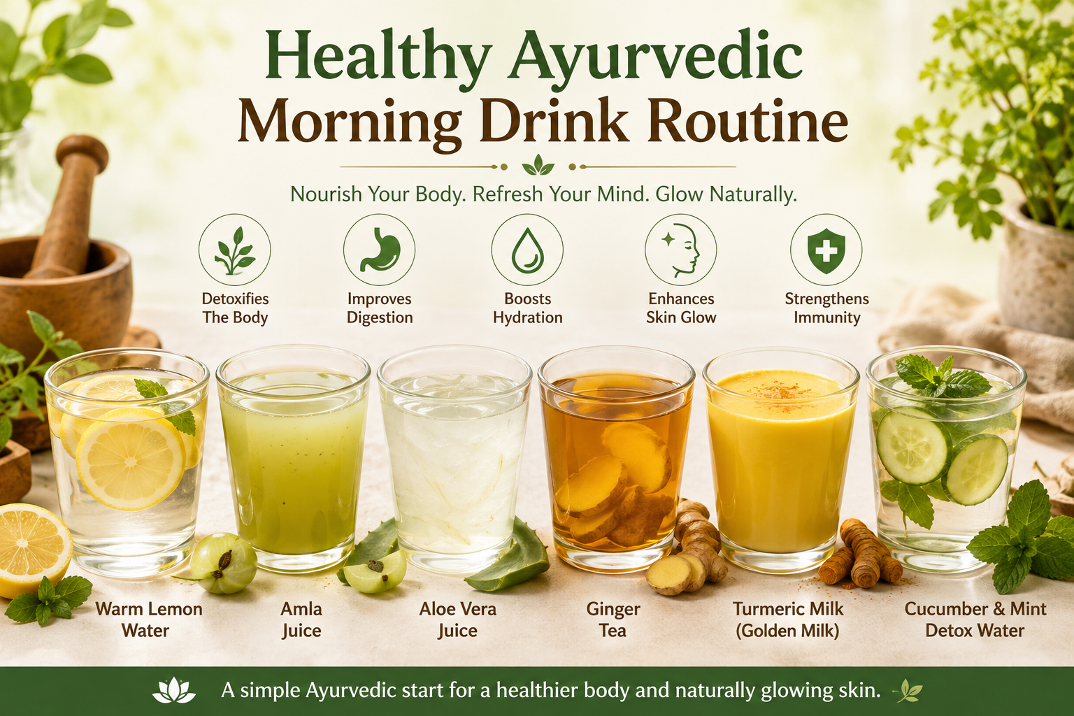 Healthy Ayurvedic Morning Drink Routine