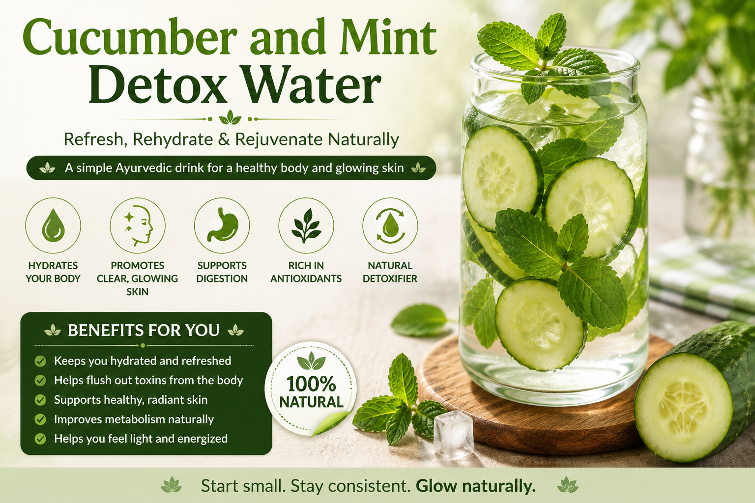 Cucumber and Mint Detox Water