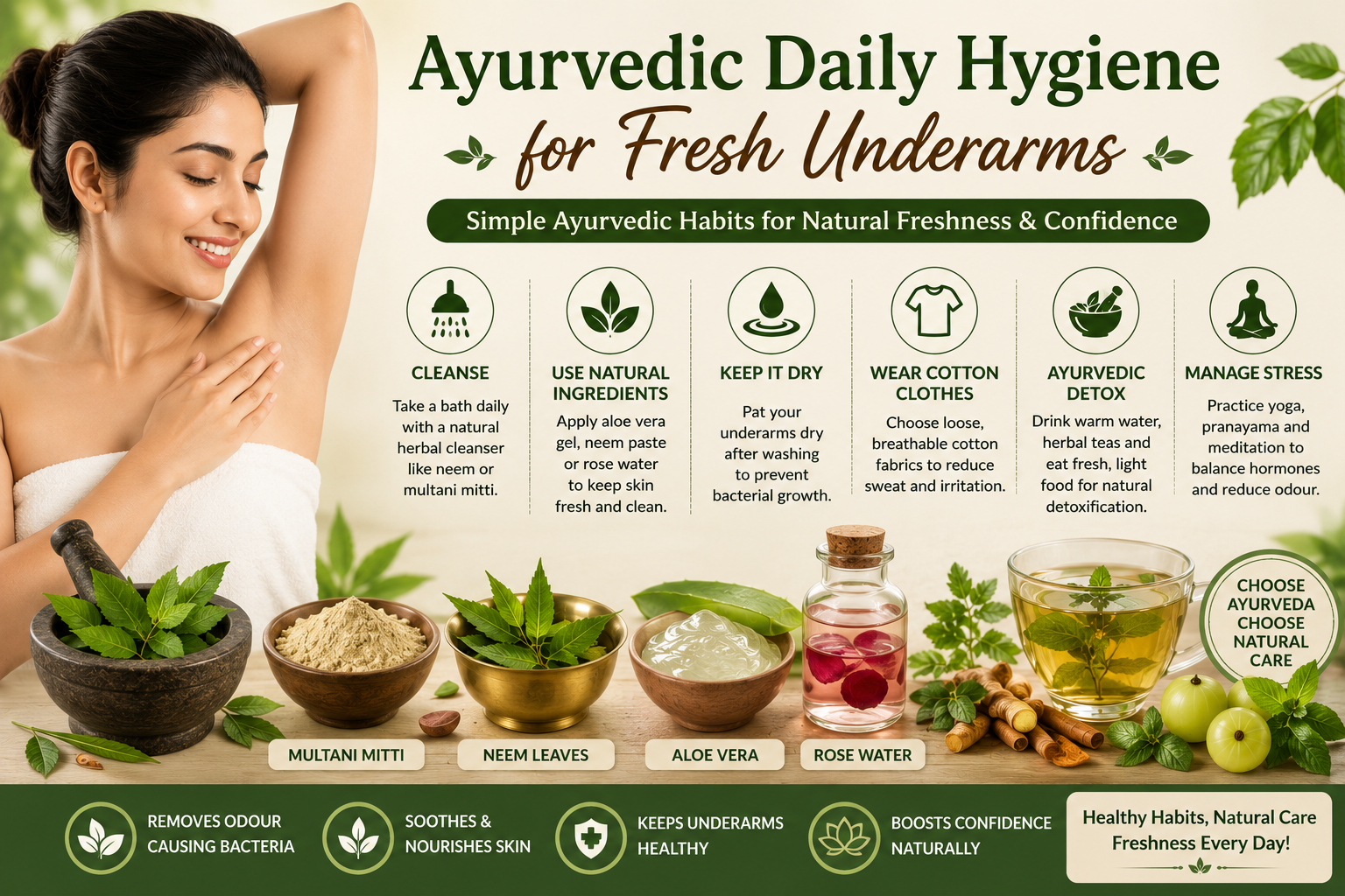 Ayurvedic Daily Hygiene for Fresh Underarms