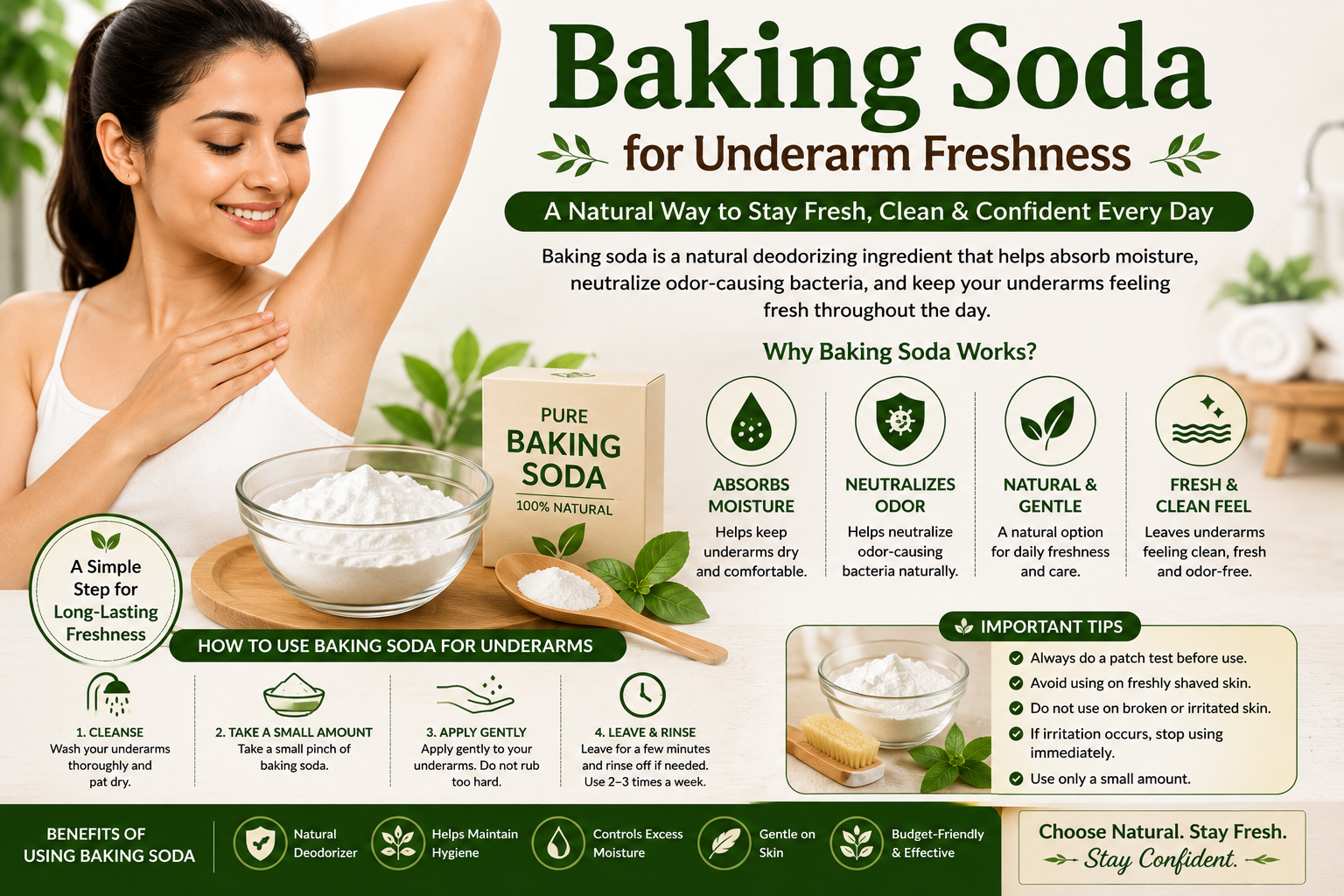 Baking Soda for Underarm Freshness