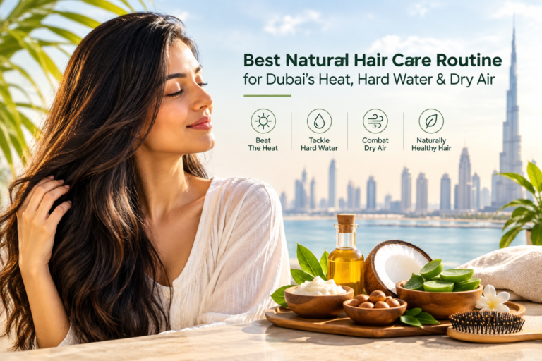 Best Natural Hair Care Routine for Dubai’s Heat, Hard Water & Dry Air